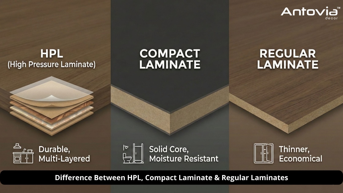 Difference Between HPL, Compact Laminate & Regular Laminates